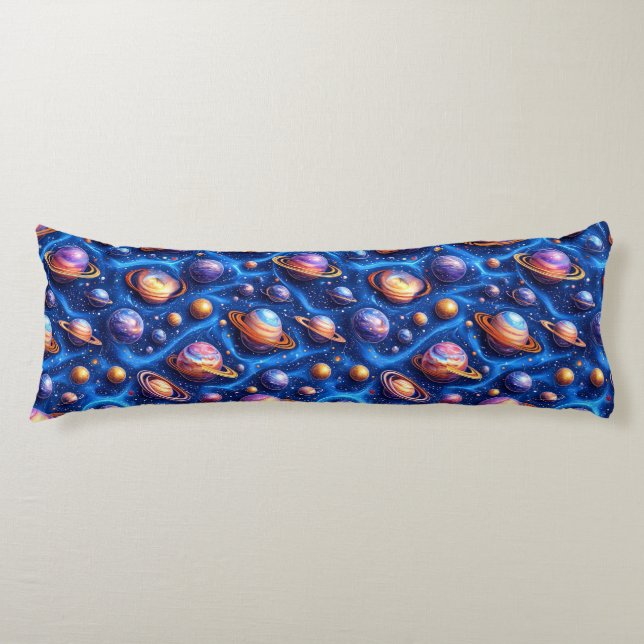 Cojín Planetas de la luna galaxia (Anverso)
