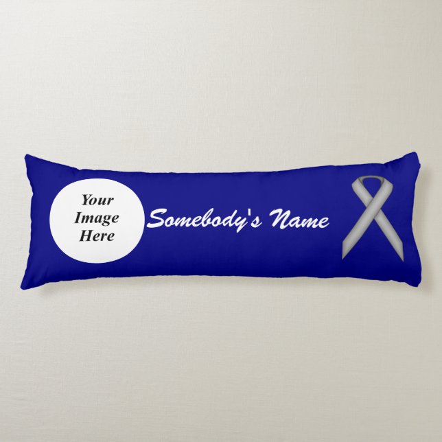 Cojín Plantilla de cinta estándar gris de Kenneth Yoncic (Anverso)