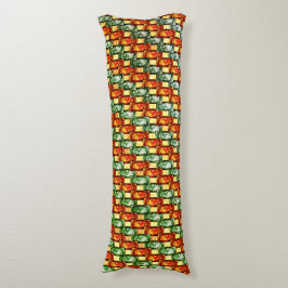 Cojín Platos rectangulares tallados y manchados, verde r
