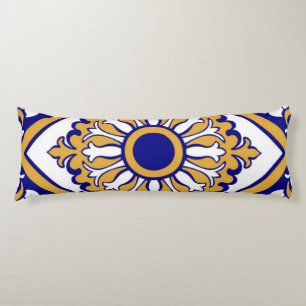 Cojín Portuguese Blue Yellow Mediterranean Floral
