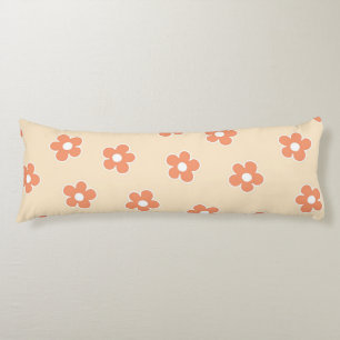 Cojín Preppy Peach White Flour Simple Flower Pattern