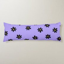 Preppy Purple Black Floral Simple Flower Pattern