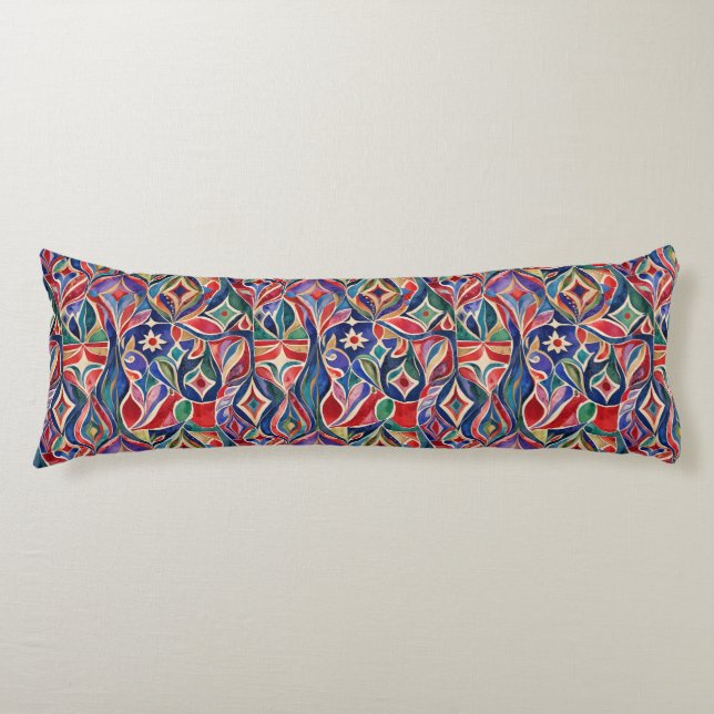 Cojín Primitive Art Colorous Watercolorido Pillow (Anverso)