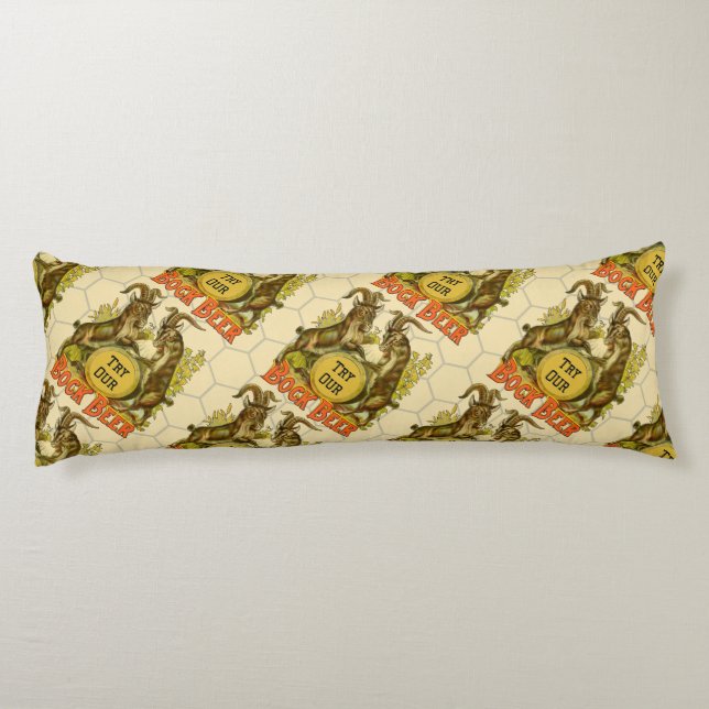 Cojín Publicidad de la cerveza de cabra (Reverso)