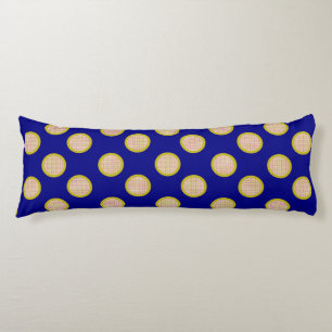 Cojín Puntos de Gingham, Blue Body Pillow