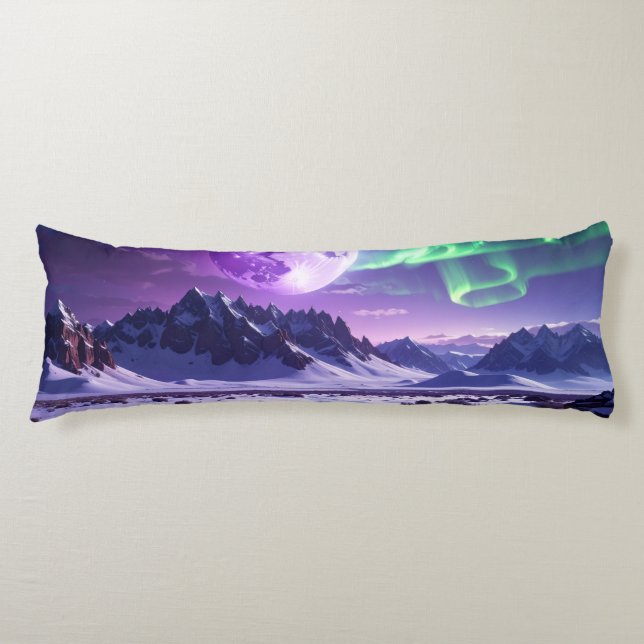 Cojín Purple Aurora Nightscape Body Pillow (Anverso)