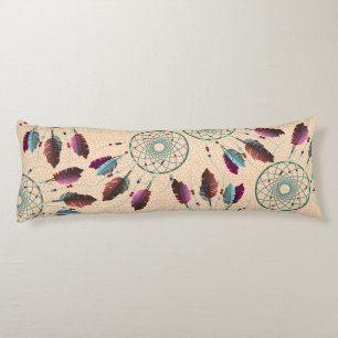 Cojín Púrpura turquesa nativa americana de Drechers Catc