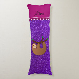 Cojín Purpurina púrpura personalizado del añil conocid