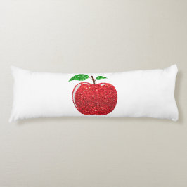 Cojín Purpurina rojo de imitación de Apple