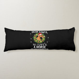 Cojín Querido Papá Noel, todo lo que quiero es un caball