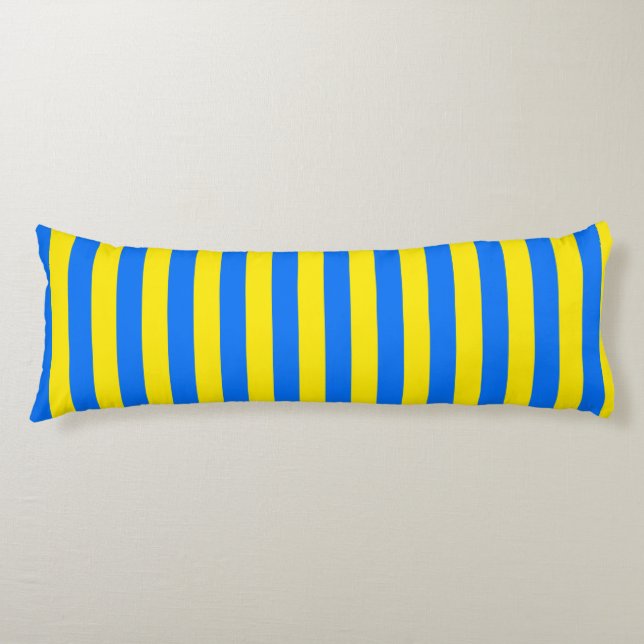 Cojín Rayas amarillas y azules (Anverso)