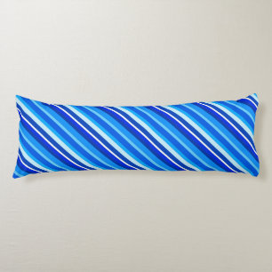 Cojín Rayas de caramelo en capas - cobalto y azul pálido