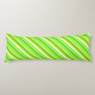 Cojín Rayas de caramelo en capas - verde limón y blanco