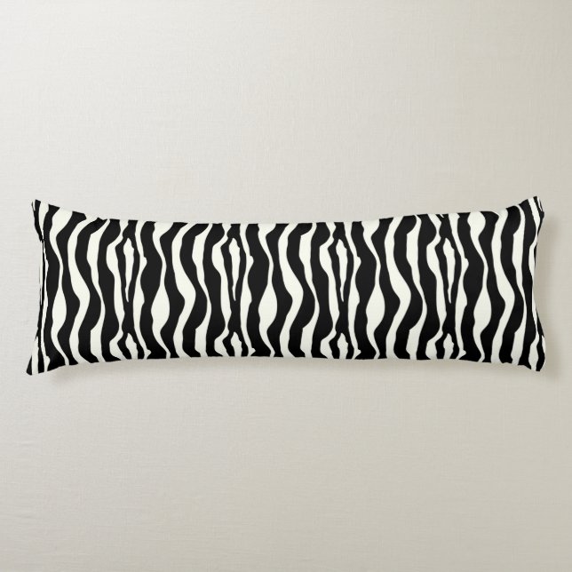Cojín Rayas de cebra - Blanco y negro (Anverso)