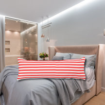 Rayas horizontales sencillas de rojo rosado y blan