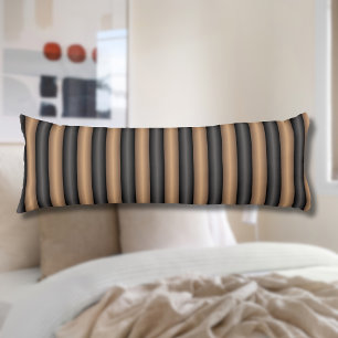 Cojín Rayas Marrones Tostadas Modernas y Elegantes con P
