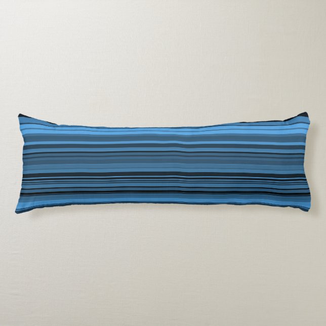 Cojín Rayas Negras Azules (Anverso)