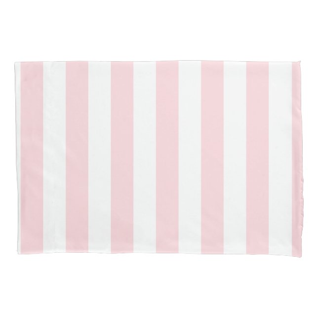 Cojín Rayo Funda de almohada blanco y rosado (Anverso)