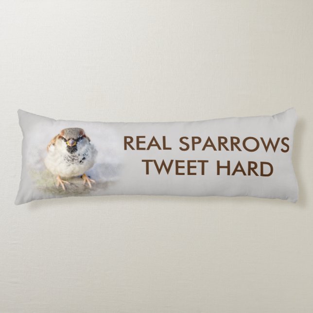Cojín Real Sparrows Tuitea duro personalizable gracioso (Anverso)