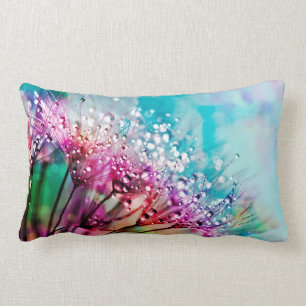 cojín rectangular de león arco iris