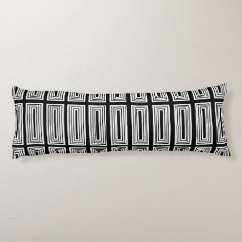 Cojín Rectángulos anidados en blanco y negro