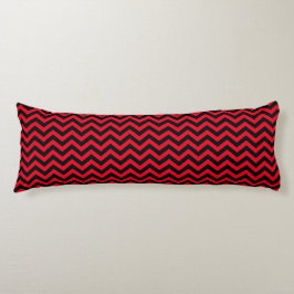 Cojín Red And Black Chevron Pattern