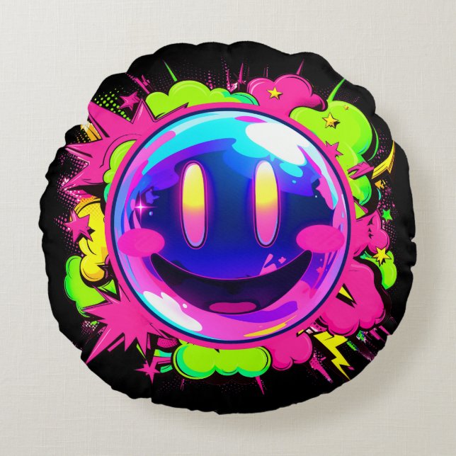 Cojín Redondo クッション｜VACHABORG グッズ「 電光石火少女 Eccentric Flash Girl 」 (Anverso)