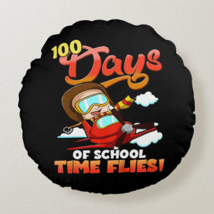 Cojín Redondo 100 Days Of School Neck Deep.Png
