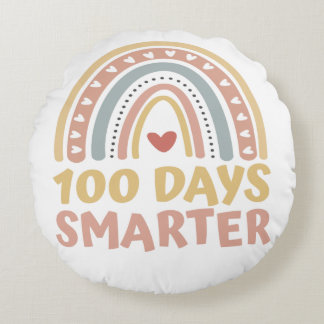 Cojín Redondo 100 días más inteligentes para el arco iris escola