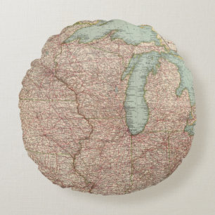 Cojín Redondo 13435 Mich, WIS, Minn, Ia, MES, enfermedad, Ind,