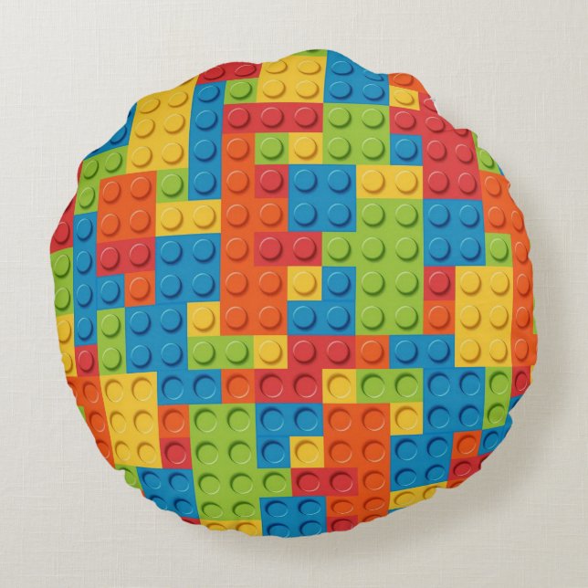 Cojín redondo (16") personalizado, Poliéster peina (Reverso)