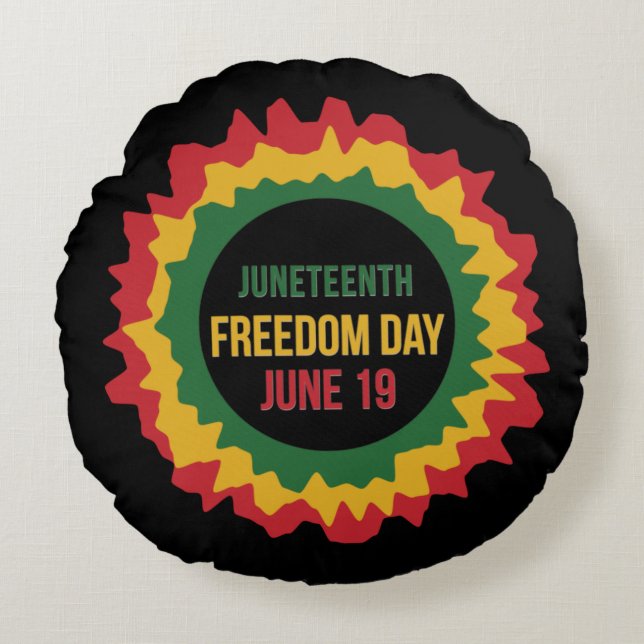 Cojín Redondo 19 de junio Liberación de la Libertad (Anverso)