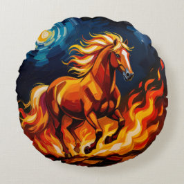 Cojín Redondo „2026 – Das Jahr des Feuerpferds“