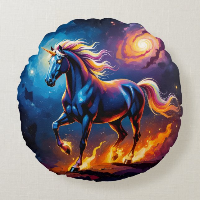 Cojín Redondo „2026 – Das Jahr des Feuerpferds“ (Anverso)