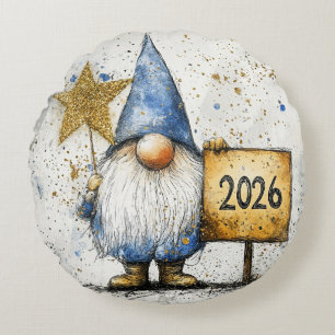 Cojín Redondo 2026, Feliz Año Nuevo