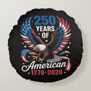 Cojín Redondo 250 Aniversario USA Águila Patriótica 250 Años