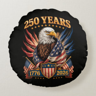 Cojín Redondo 250 años americano 250 aniversario Estados Unidos