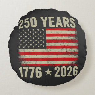 Cojín Redondo 250 Años Bandera Americana 1776-2026