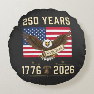 Cojín Redondo 250 años de patrimonio americano 1776 2026