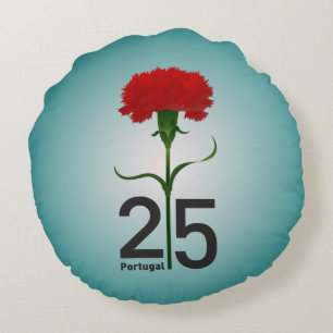 Cojín Redondo 25 de abril, la Revolución de los Claveles, Portug