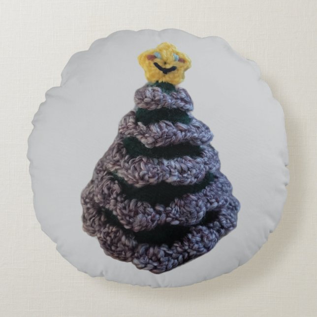 Cojín Redondo 2 Diseña el árbol de Navidad Amigurumi Pillow! (Anverso)