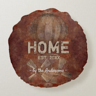 Cojín Redondo 2 en 1 Estilo loft industrial personalizado steamp
