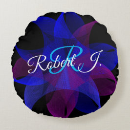 Cojín Redondo 3D To 2D Geometric Cylinder Ring Round Pillow