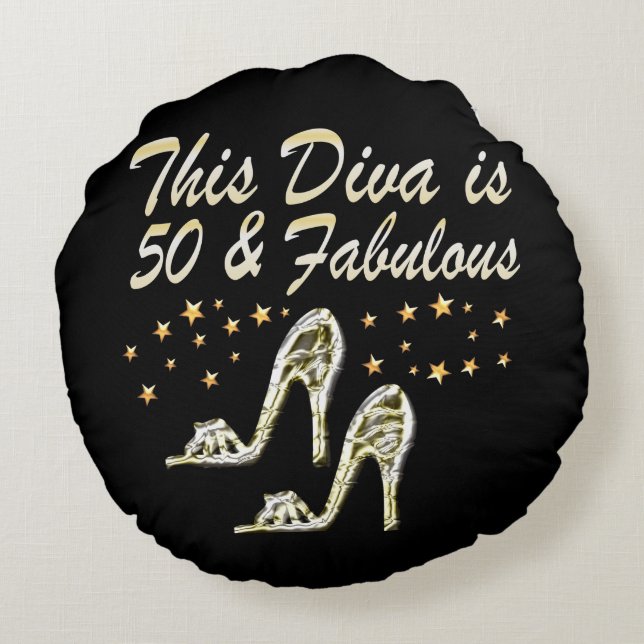 COJÍN REDONDO 50.ª REINA DE ZAPATILLO DE PLATA (Reverso)