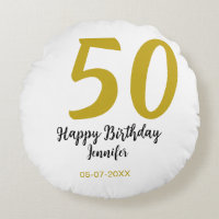 50 cumpleaños añadir nombre fecha año negro planti