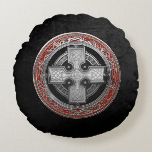 Cojín Redondo [600] Antiguo Cruce de Cuchillo de Plata Sagrada C