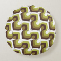 70s Bold Modern Retro Ogee Motif in Greens