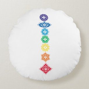 Cojín Redondo 7 Siete Chakras Energía