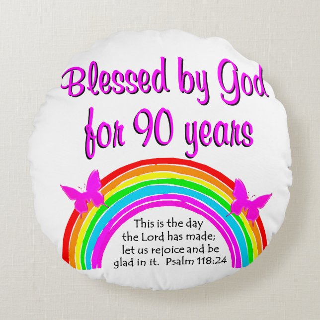 COJÍN REDONDO 90.ª BENDICIÓN (Anverso)