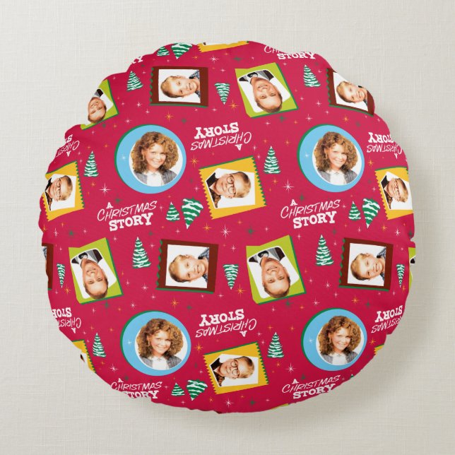 Cojín Redondo A Christmas Story | Family Photos Pattern (Anverso)